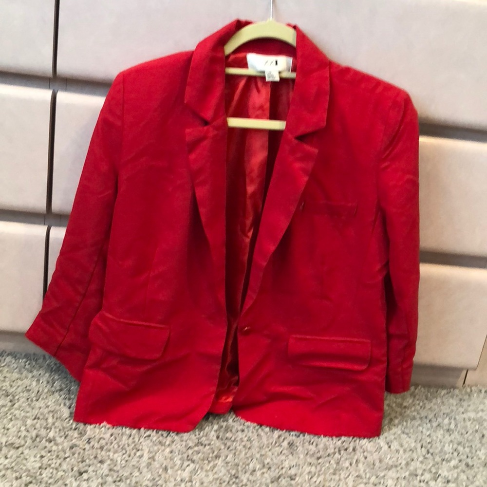 Red Cropped Blazer from Nordstrom (BP)